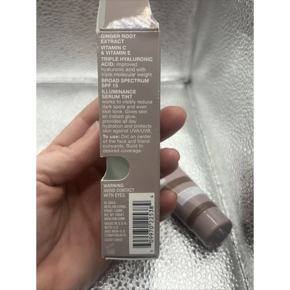 Revlon Illuminance Tinted Serum, Triple Hyaluronic Acid, SPF 15, 601 Nutmeg